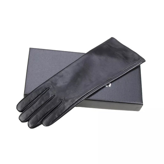 40cm touch screen women's long leather sheepskin gloves warm coral wool soft and comfortable leather long glove cover