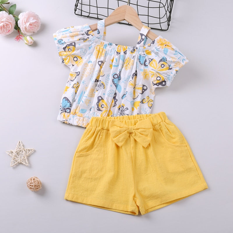 Clothes For Girls Summer Toddler Girls Clothes 2Pcs Outfits Kids Clothing For Girls Tracksuit Suit For Girls Children Clothing