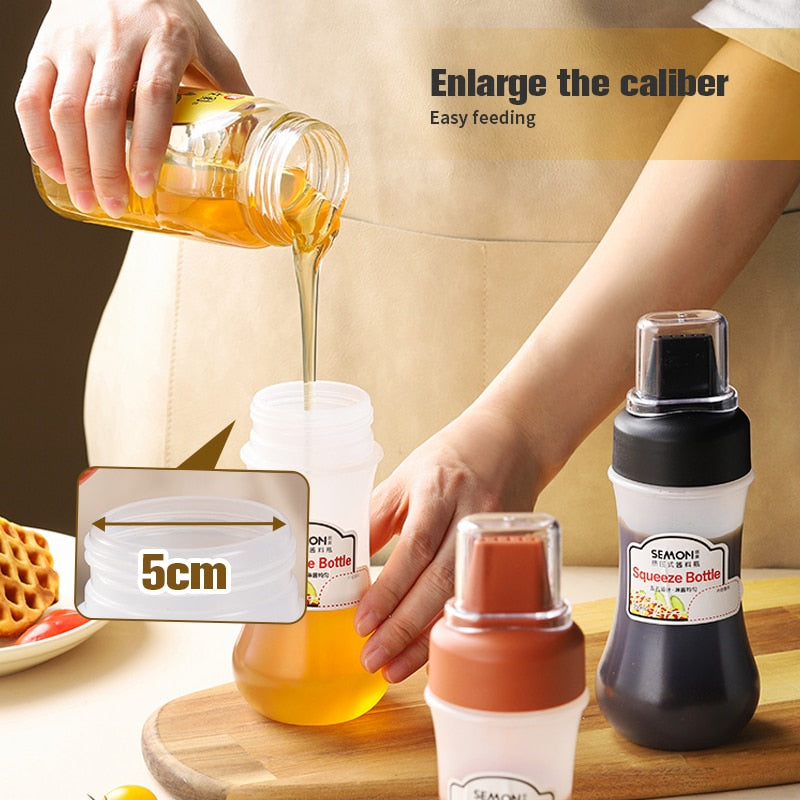 350ml Ketchup Squeeze Bottle,Kitchen Gadget,Squeeze Condiment Olive Oil Bottles Salad Mustard Sauces Dispenser Kitchen Tools