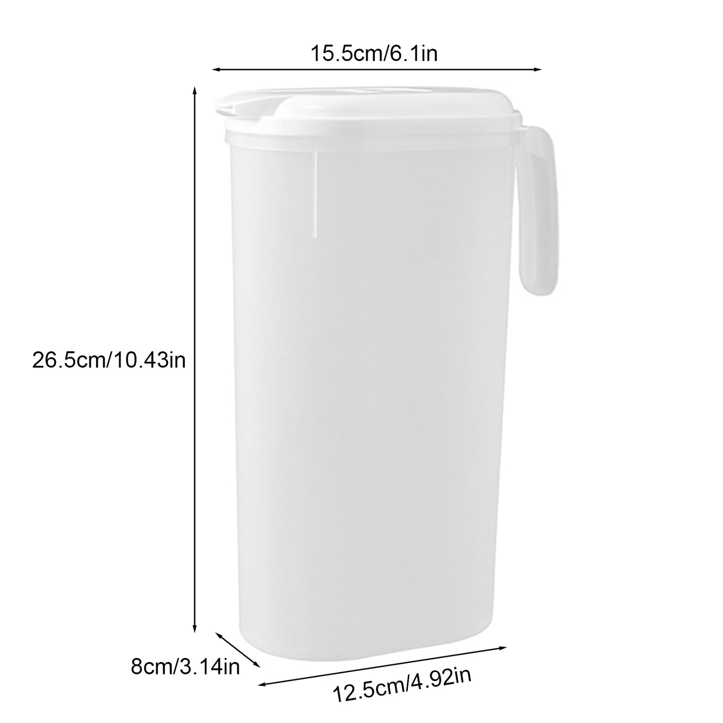 Water Pitcher With Lid Fridge Water Dispenser Cold Drink Kettle Juice Beverage Container For Kitchen Home Party Bar 1.8L / 2.5L