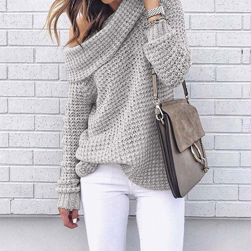 Women's sweater long sleeves loose.