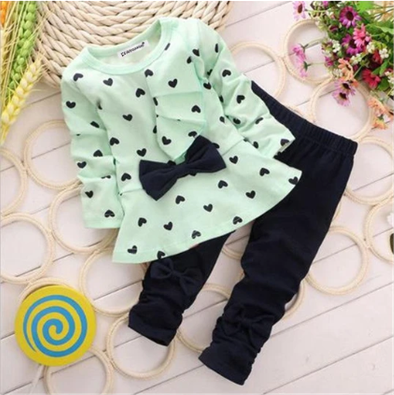 Girls' Spring Clothes for Girls' Infants and Toddlers' Spring Cotton Clothes Suits.