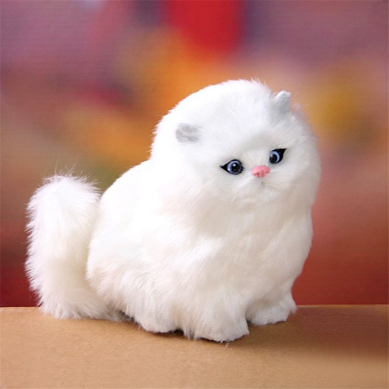 Lovely New Electric Simulation Stuffed Plush Cats Toys Soft Sounding Cute Plush Cat Doll Toys for Kids.