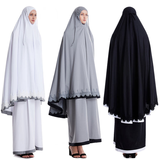 Two-piece Muslim women's clothing.