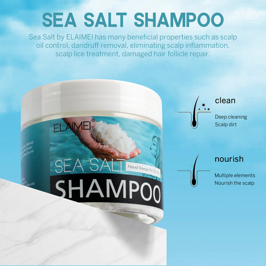 ELAIMEI Sea Salt Shampoo To Scalp Deep Cleansing Moisturizing Anti-dandruff Oil Control Hair Balm.