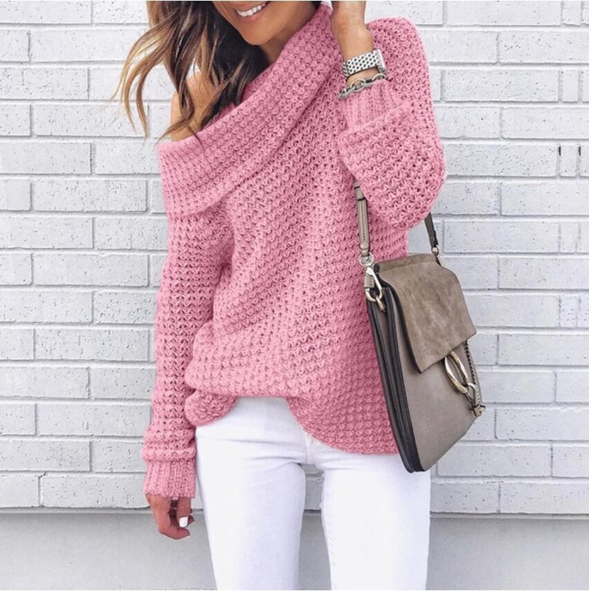 Women's sweater long sleeves loose.