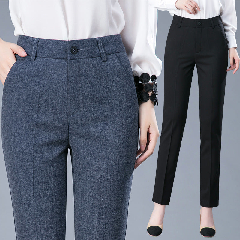 Women's Loose Casual Professional Suit Pants Straight OL.