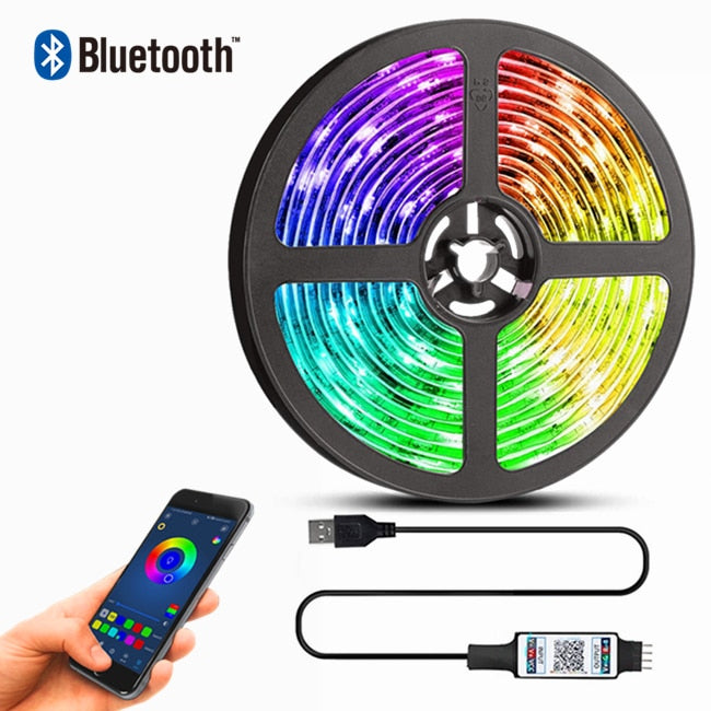 10M 5M Led Strip Lights RGB Infrared Bluetooth Control Luces Luminous Decoration For Living Room 5050 Ribbon Lighting Fita Lamp.