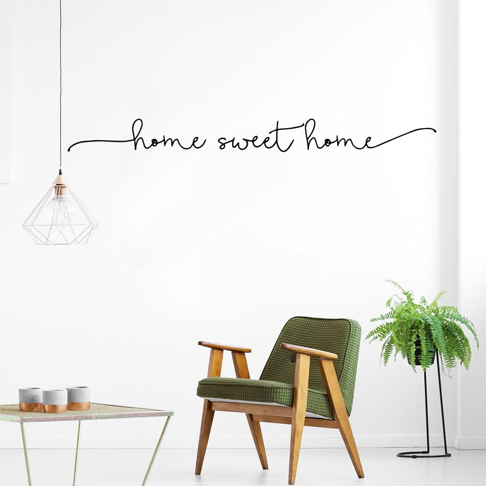 Hot home sweet home Phrase Art Vinyl Wall Sticker For house decoration Wall Decals Bedroom Wall Decor Sticker Mural Wallpaper.