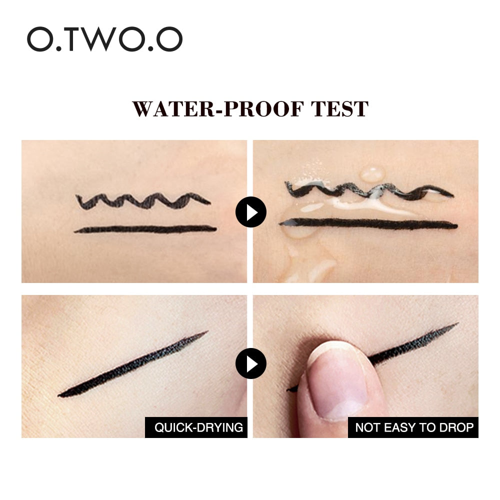 O.TWO.O Eyeliner Stamp Black Liquid Eyeliner Pen Waterproof Fast Dry Double-ended Eye Liner Pencil Make-up for Women Cosmetics.