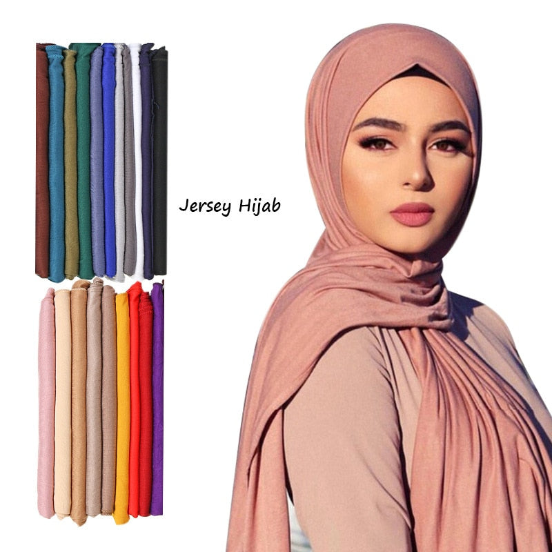 Jersey Hijab plain Soft Turban