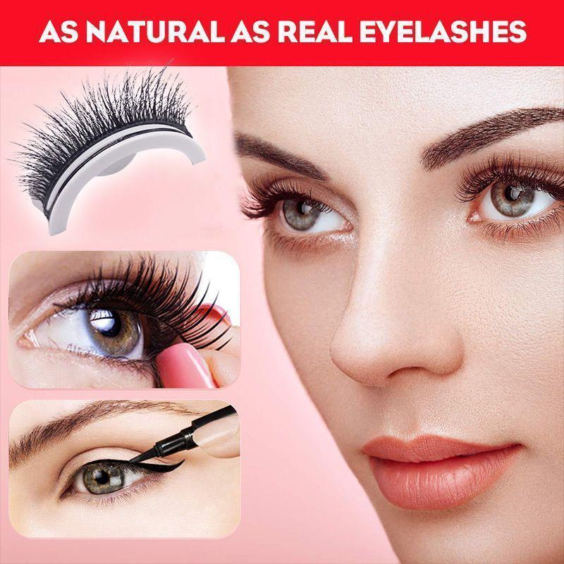 Reusable Self-Adhesive Eyelashes Natural Multiple reversible glue-free self-adhesive pairs of false eyelashes Dropshipping.