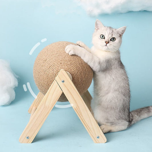 Cat Scratching Ball Toy Kitten Sisal Rope Ball Board Grinding Paws Toys Cats Scratcher Wear-resistant Pet Furniture supplies.