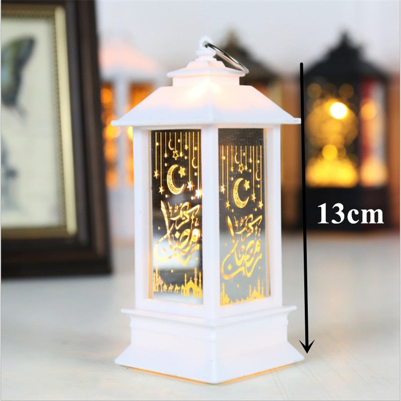 Eid Mubarak LED Wind Lights Ramadan Decoration 2023 Islam Muslim Party Decor for Home Pony Lanterns Oil Lamp Ramadan Kareem Gift