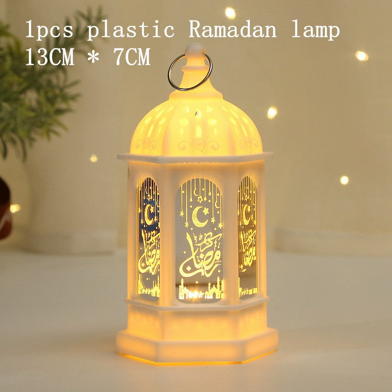 Eid Mubarak LED Wind Lights Ramadan Decoration 2023 Islam Muslim Party Decor for Home Pony Lanterns Oil Lamp Ramadan Kareem Gift