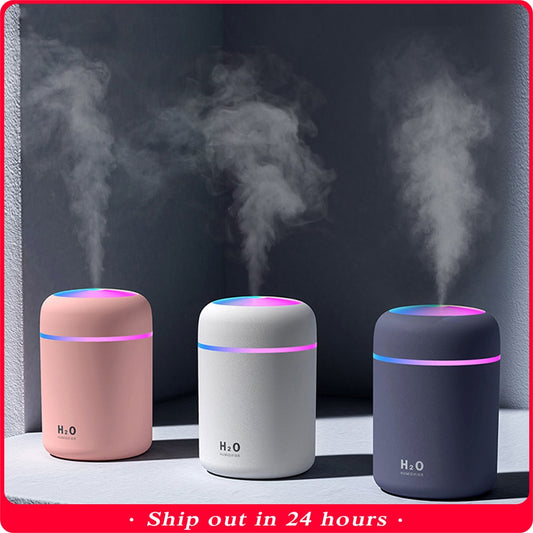 Car Air Freshener LED Air Humidifier Diffuser Air Humidifier Aromatherapy Aroma Fragrance Auto Interior perfume Accessories.